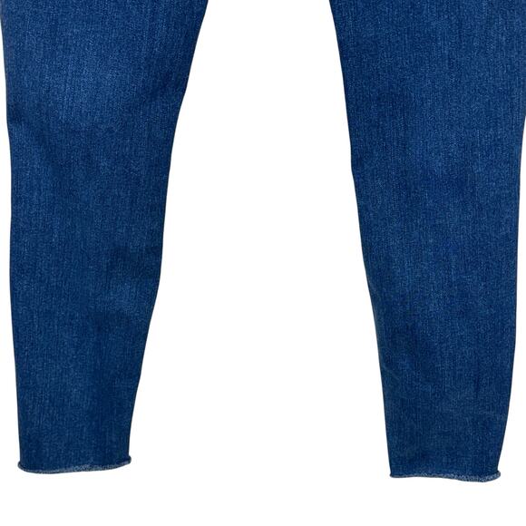 FRAME SZ 26 Le High Skinny Crop Jeans Distressed Zip-Fly Mid-Rise Fray Gaby Wash - Picture 6 of 11